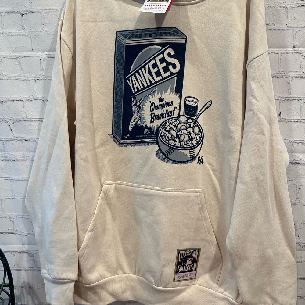 Mitchell & Ness Cream Cooperstown Collection Hoodie